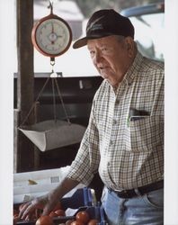 Alfred C. Barindelli at the produce stand, Petaluma, California, 2006