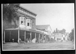 Looking north on West Street near the IOOF Hall, Cloverdale, California, approximately 1880