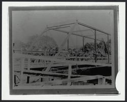 Group of people on a bridge near Glen Ellen