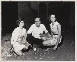 James F. Lyttle at Hall of Flowers construction at the Sonoma County Fair, Santa Rosa, California