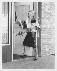 Fashion show at the Farmhand , Santa Rosa, California, 1960, featuring clothes from Ceci's