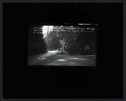 Looking across existing Hobson Creek Bridge toward Guerneville road to the right to be used for detour