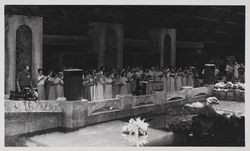 Choir sings at the Hall of Flowers at the Sonoma County Fair, Santa Rosa, California