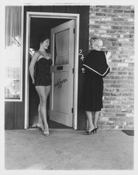 Fashion show at the Farmhand , Santa Rosa, California, 1960, featuring clothes from Ceci's