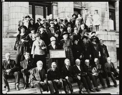 Old Timers Day in Santa Rosa--Santa Rosa elders on the Courthouse steps