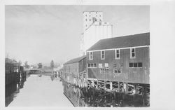 Petaluma River waterfront north of the Washington Street Bridge, Petaluma, California, about 1950