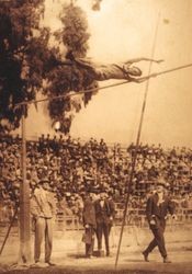 Fred Young, pole vault at Berkeley