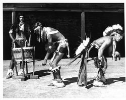 Boy Scouts performing Indian dances at the Old Adobe Days Fiesta, Petaluma, California, 1963