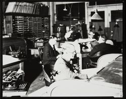 Ernest Finley at a Press Democrat desk