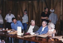 Jack W. Dei and Gene Benedetti and others at Cattlemen's Steakhouse in Santa Rosa, California, 1988