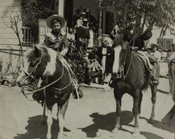 James Tucker Slender and Charles D. Slender at Buck's Ranch, Fourth Street, Guerneville, California, about 1946