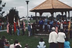 Dedication of the new gazebo at Willlard Libby Park in Sebastopol, California, Oct. 1976