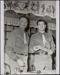 Installation of Redwood Rangers officers at Gori's Tavern on Main Street, Guerneville, California, 1952