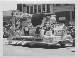 Clover Dairy float in the in the Sonoma-Marin Fair Parade, Petaluma, Calif., 1963