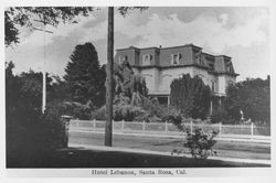 Hotel Lebanon at 426 Mendocino Avenue in Santa Rosa, California, 1909