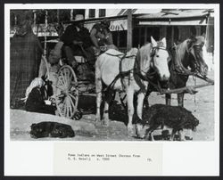Pomo Indians with horse and wagon, Cloverdale, Calif