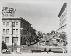 Intersection of 4th and Mendocino, Santa Rosa, California, 1959