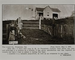 Lloyd gate at the A. Neilson farm in Penngrove, California, as shown in the Lloyd Co. catalog for 1912