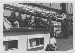 Scow schooner "Alma" in Petaluma, California, 1985