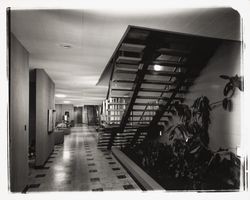 Reception area of the residence hall at Ursuline High School, Santa Rosa, California, 1960