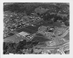 Aerial view of Flamingo Hotel, Santa Rosa, California, 1960