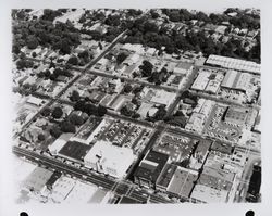 Looking southeast from Fourth and D Streets, Santa Rosa, California, 1962