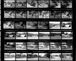 Contact print of structures at Vichy Springs, Ukiah, California, about 1985