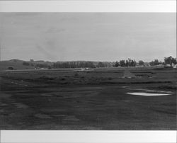 Planes on the ground and in the air at Sky Ranch, Petaluma, California, 1978