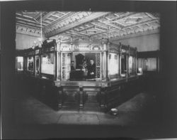 Cashier's window at the Bank of Sonoma County, Petaluma, California, 1905