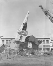 Demolition of the First Presbyterian Church, Petaluma, California, 1962