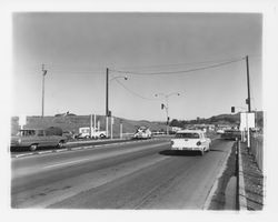 Highway 101 construction at the Steele Lane intersection, Santa Rosa, California, 1964