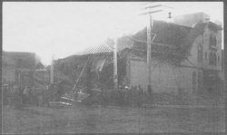 Earthquake damage to the Odd Fellows Hall, Healdsburg