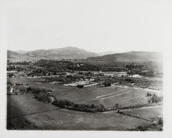 Aerial view of Rincon Valley from Brush Creek Road and Highway 12, Santa Rosa, California, 1967