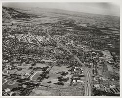 Aerial view of Santa Rosa looking south, Santa Rosa, California, about 1952