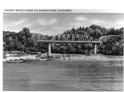 Highway Bridge across the Russian River, California