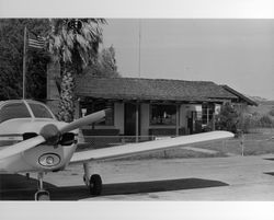 Airplanes at Sky Ranch airport in Petaluma, California, 1973