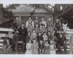 Dunham School students in 1888, 4111 Roblar Road, Petaluma, California, 1888