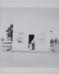 Schellville Post Office with Postmaster Montgomery Paxton Akers, Schellville, California, about 1900