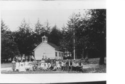 Students in front of Occidental School