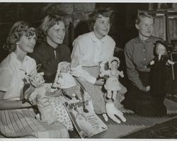 Members of the Ssenippah Too Horizon Club enter a doll contest, Petaluma, California, 1954