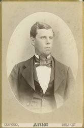 Portrait of an unidentified young man with a goatee