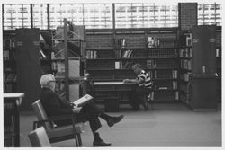 Patrons using the Main Reading Room of the library, Santa Rosa