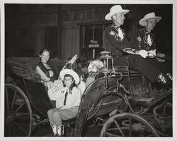 Dressed like the old West--Admission Day Parade