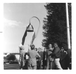 Unveiling the Mission Trail Bell in Petaluma, California, 1977