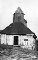 Entrance and west side of Chapel at Fort Ross, 1932