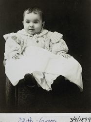 Portrait of Edith Raymond at six months old, Mar. 4, 1899