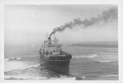 Greek freighter Ioannis G. Kulukundis run aground near Point Pedernales, California, July 1949