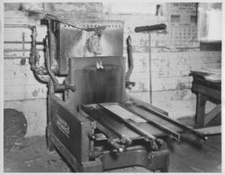 Printing press at the Petaluma Argus-Courier, Petaluma, California, about 1955