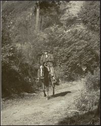 Lloyd Cullen on the trail, Sonoma County, California, February 1946