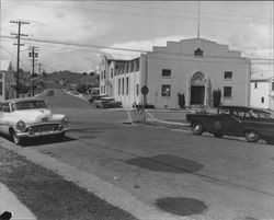 Webster Street at the corner of Western Avenue, Petaluma, California, 1955